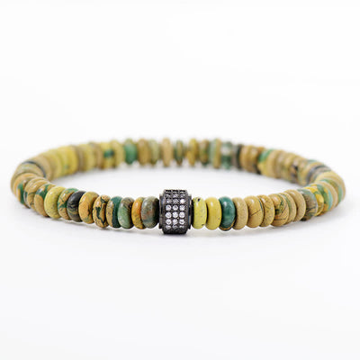 Olivenorma Green Emperor Stone Zircon Beads Beaded Bracelet