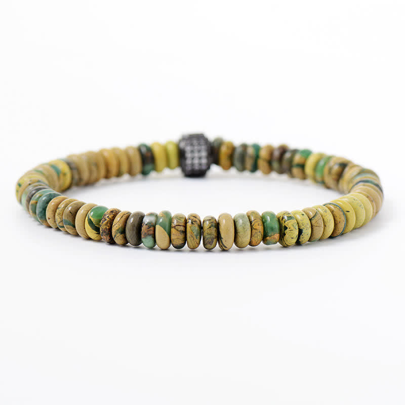 Olivenorma Green Emperor Stone Zircon Beads Beaded Bracelet