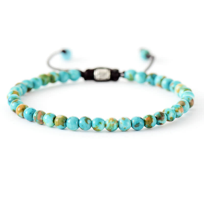 Olivenorma Natural Stone Beads Adjustable Braided Bracelet