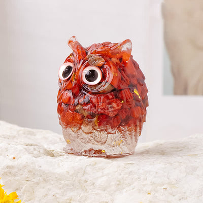Olivenorma Epoxy Gravel Owl Ornament Gemstone Decoration - image 9