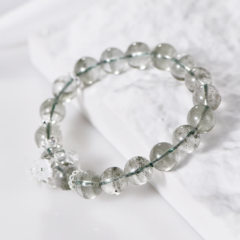 Olivenorma 10mm Green Phantom Quartz Beaded Bracelet