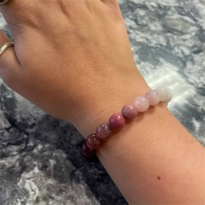 Olivenorma "Lovers Spell" 8mm Strawberry Quartz Amethyst Bracelet - image 2