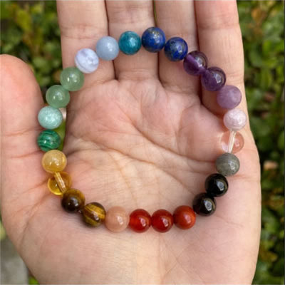 Olivenorma 7 Chakras Natural Stone Beads Bracelet - image 2