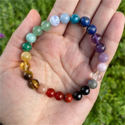 Olivenorma 7 Chakras Natural Stone Beads Bracelet - 7 Chakra - image 1