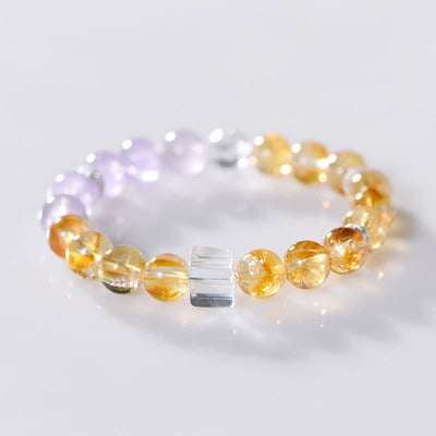 Olivenorma 9.5mm Amethyst Citrine Beads Bracelet