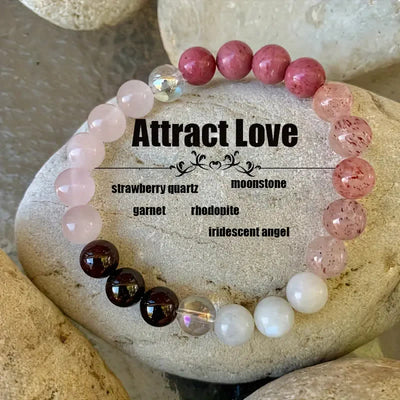 Olivenorma "Attract Love" Natural Stone Beads Bracelet - Natural Stone - image 1