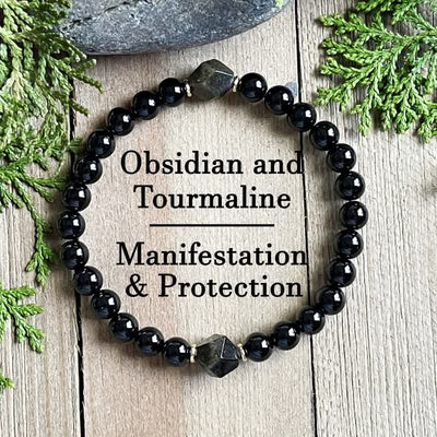 Olivenorma 8mm Obsidian Beads Bracelet