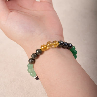 Olivenorma Hematite Green Aventurine Amethyst Citrine Beads Bracelet