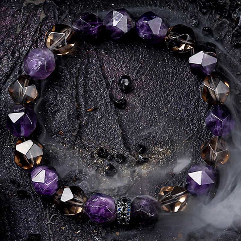 Olivenorma "Mysteries" Natural Amethyst Beaded Bracelet