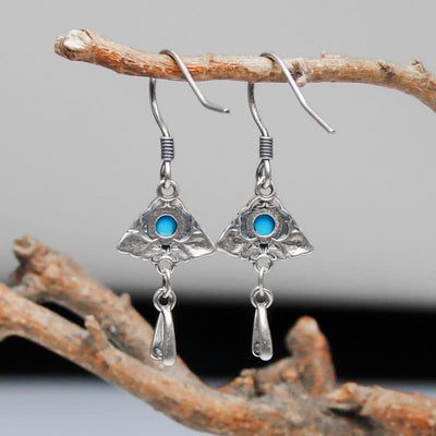 Olivenorma 925 Silver Ethnic Style Butterfly Pendant Earrings