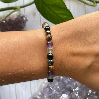 Olivenorma "Empath Protection" Handmade Crystal Beaded Jewelry Bracelet