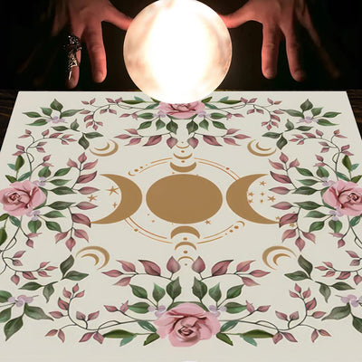 Olivenorma Astrology Flowers Moon & Sun Cloth Tarot Tablecloth - Moon&Flower #5 - 75cm*75cm - image 28