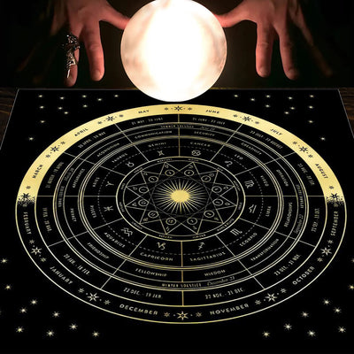 Olivenorma Astrology Flowers Moon & Sun Cloth Tarot Tablecloth - Zodiac #4 - 75cm*75cm - image 19