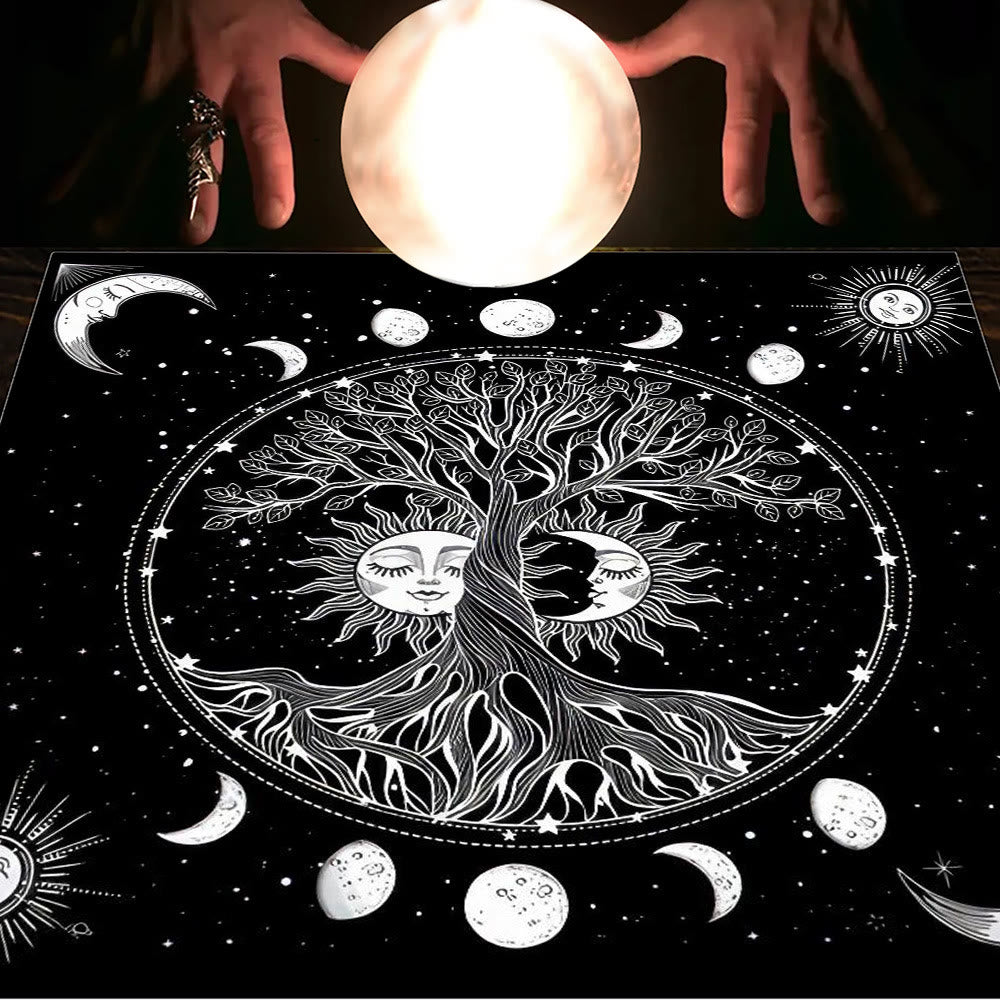 Olivenorma Astrology Flowers Moon & Sun Cloth Tarot Tablecloth - Tree of Life #5 - 75cm*75cm - image 11