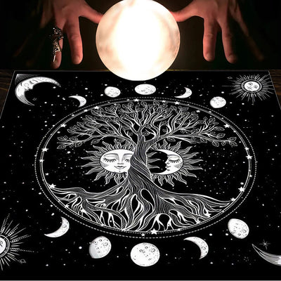 Olivenorma Astrology Flowers Moon & Sun Cloth Tarot Tablecloth - Tree of Life #5 - 75cm*75cm - image 11
