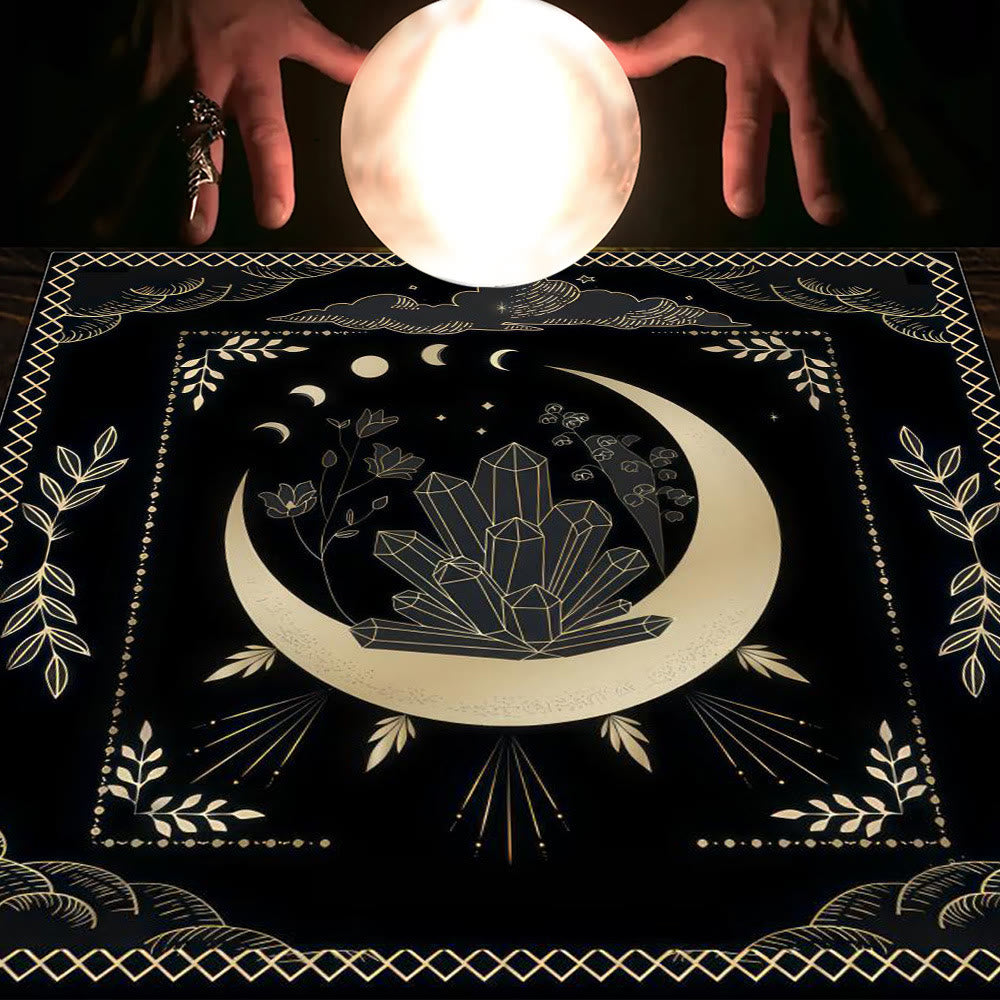 Olivenorma Astrology Flowers Moon & Sun Cloth Tarot Tablecloth - Moon&Crystal - 75cm*75cm - image 33