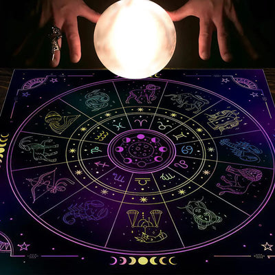 Olivenorma Astrology Flowers Moon & Sun Cloth Tarot Tablecloth - Zodiac #6 - 75cm*75cm - image 21