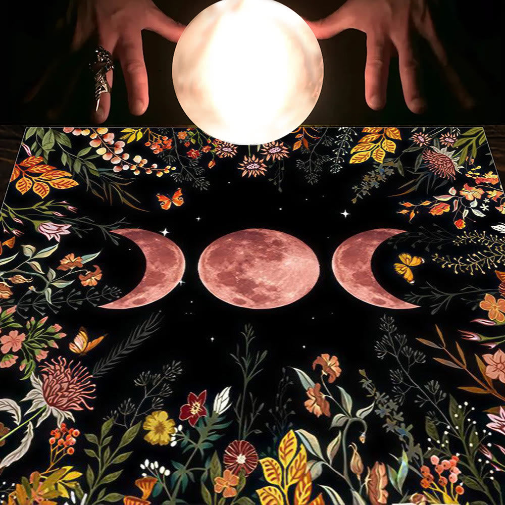 Olivenorma Astrology Flowers Moon & Sun Cloth Tarot Tablecloth - Moon&Flower #2 - 75cm*75cm - image 24
