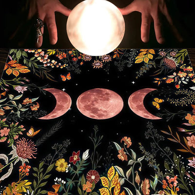 Olivenorma Astrology Flowers Moon & Sun Cloth Tarot Tablecloth - Moon&Flower #2 - 75cm*75cm - image 24