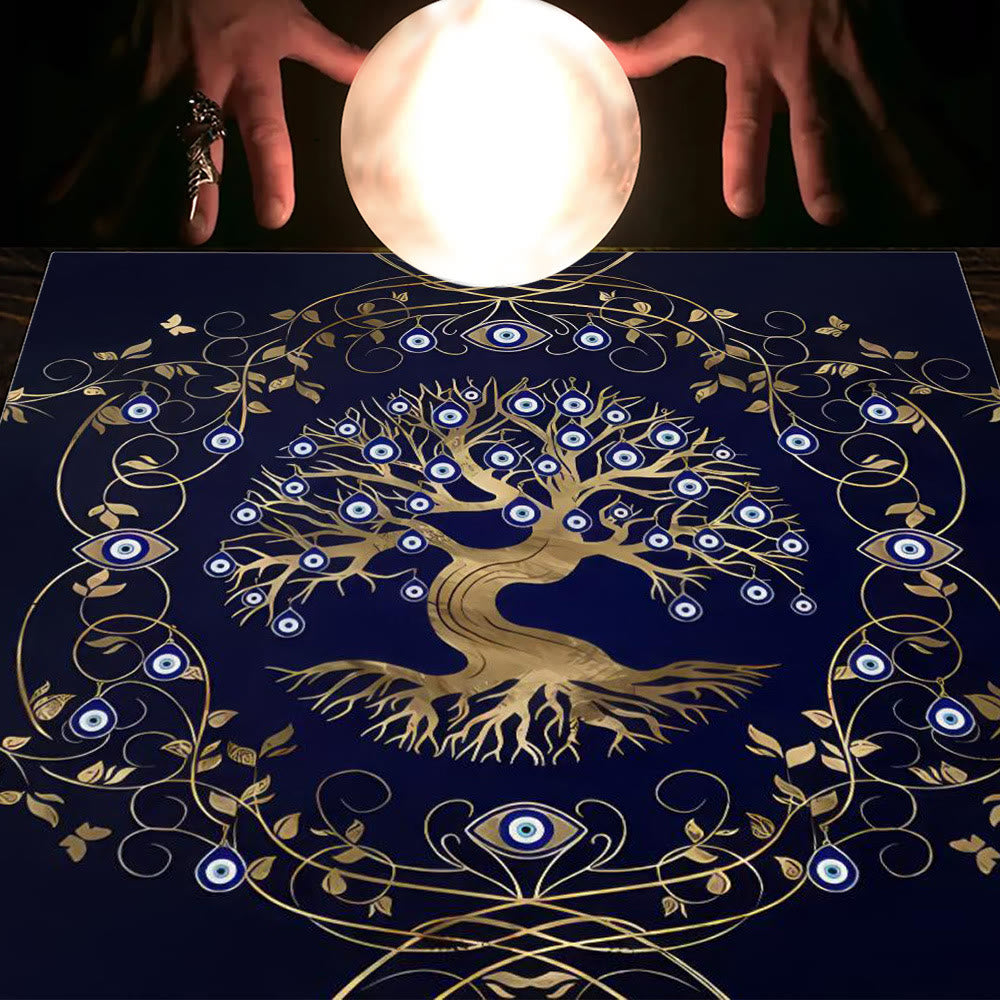 Olivenorma Astrology Flowers Moon & Sun Cloth Tarot Tablecloth - Tree of Life #4 - 75cm*75cm - image 10