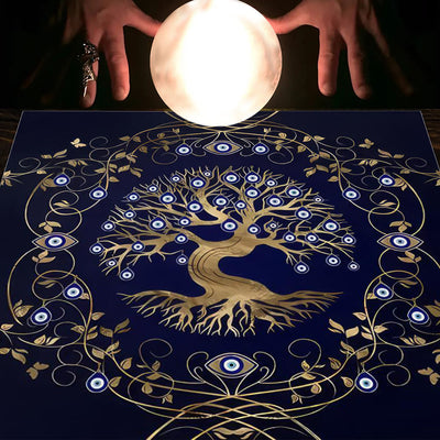 Olivenorma Astrology Flowers Moon & Sun Cloth Tarot Tablecloth - Tree of Life #4 - 75cm*75cm - image 10
