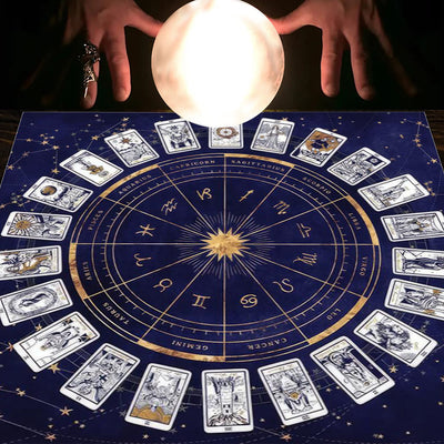 Olivenorma Astrology Flowers Moon & Sun Cloth Tarot Tablecloth - Zodiac #2 - 75cm*75cm - image 17