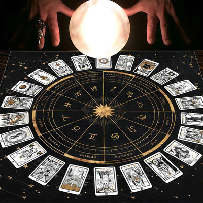 Olivenorma Astrology Flowers Moon & Sun Cloth Tarot Tablecloth - Zodiac #3 - 75cm*75cm - image 18