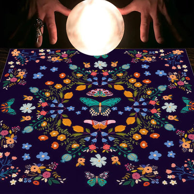 Olivenorma Astrology Flowers Moon & Sun Cloth Tarot Tablecloth