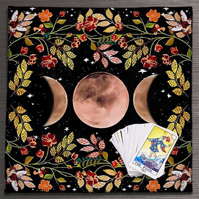 Olivenorma Astrology Flowers Moon & Sun Cloth Tarot Tablecloth - image 4
