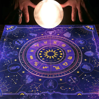 Olivenorma Astrology Flowers Moon & Sun Cloth Tarot Tablecloth - Zodiac #5 - 75cm*75cm - image 20
