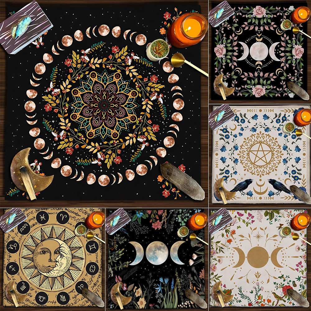 Olivenorma Mandala Moon Phase Divination Tarot Tablecloth