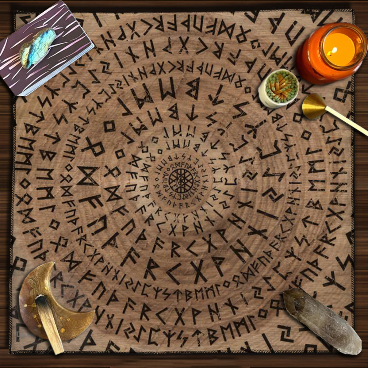 Olivenorma Yggdrasil Sacred Tree Mysterious Tarot Tablecloth