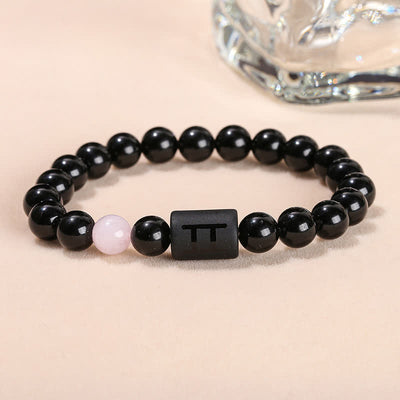 Olivenorma 8mm Natural Obsidian Beads Zodiac Bracelet