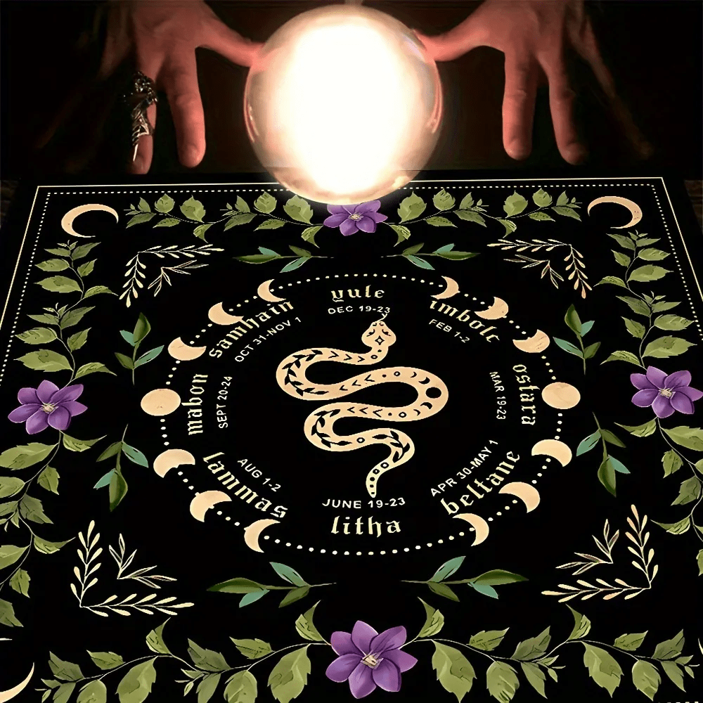 Olivenorma Spirit Snake Moon Altar Divination Tarot Tablecloth