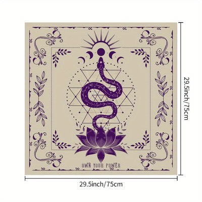 Olivenorma Snake & Lutos Moon Magic Divination Tarot Tablecloth