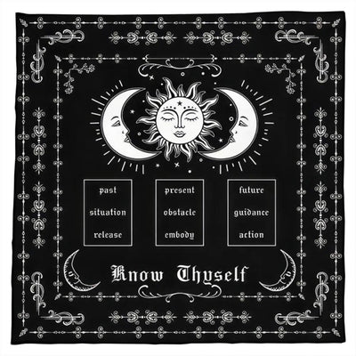 Olivenorma Know Thyself Moon & Sun Tarot Tablecloth