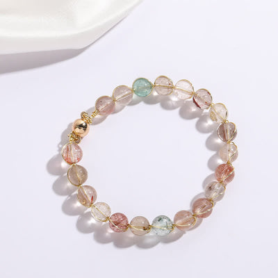 Olivenorma Colorful Rutilated Quartz Beaded Bracelet