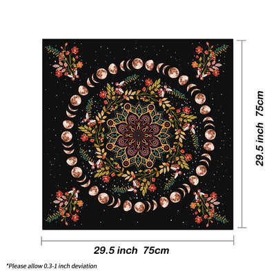 Olivenorma Moon Phase Mandala Astrology Tarot Tablecloth