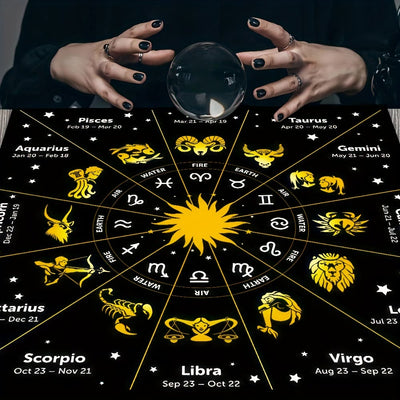 Olivenorma Zodiac 12 Constellations Divination Tarot Tablecloth