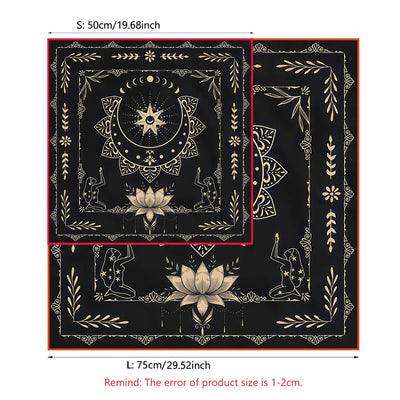 Olivenorma Gold Moon Phase Altar Cloth Tarot Tablecloth