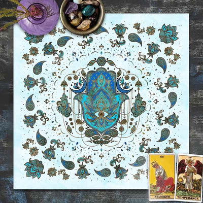 Olivenorma Hamsa Hand Witchcraft Astrology Tarot Tablecloth