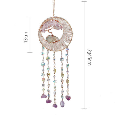 Olivenorma Lepidolite Tree Of Life Suncatcher Wind Chime