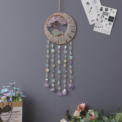 Olivenorma Lepidolite Tree Of Life Suncatcher Wind Chime