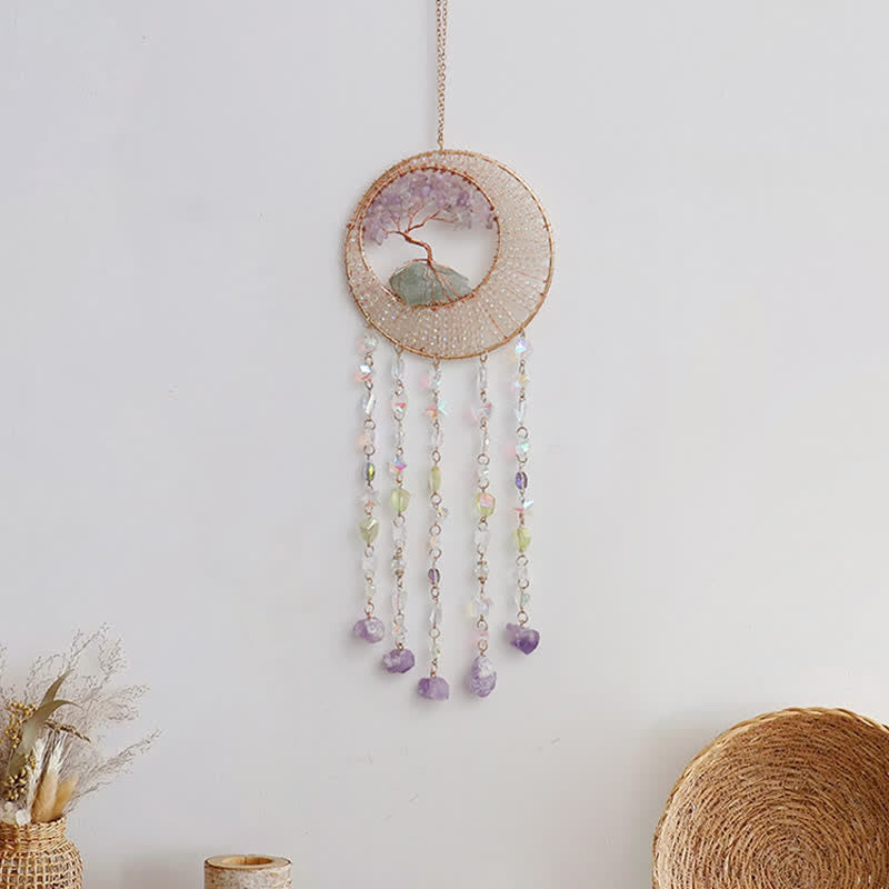 Olivenorma Lepidolite Tree Of Life Suncatcher Wind Chime