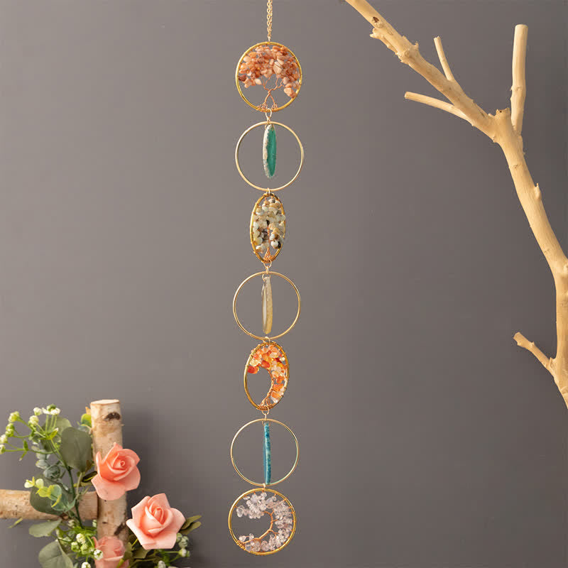 Olivenorma Carnelian Agate Tree Of Life Pendant Wind Chime