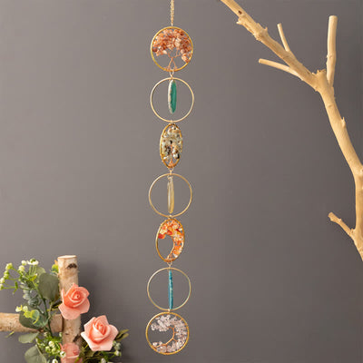 Olivenorma Carnelian Agate Tree Of Life Pendant Wind Chime