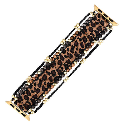 Olivenorma Leopard Elastic Braid Apple Watch Strap