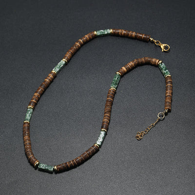 Olivenorma Brown Coconut Wood Beads Natural Stone Beads Necklace - image 7