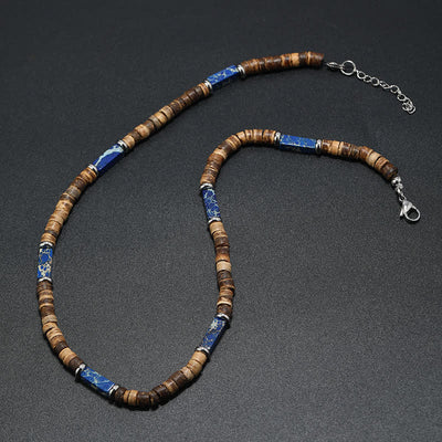 Olivenorma Brown Coconut Wood Beads Natural Stone Beads Necklace - image 11