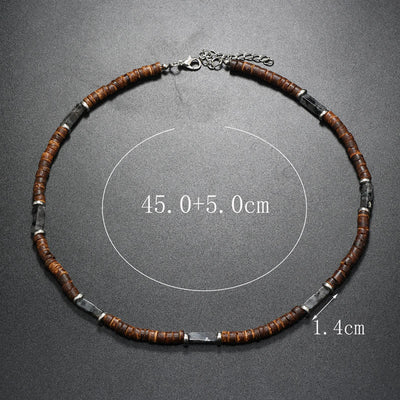 Olivenorma Brown Coconut Wood Beads Natural Stone Beads Necklace - image 32